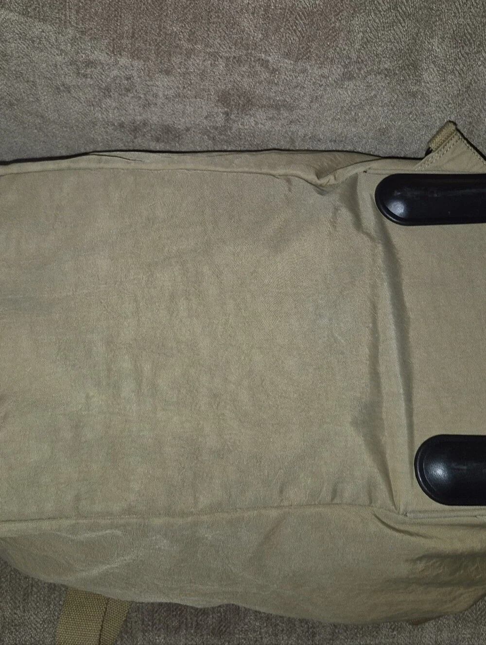 🔥RARE! Kipling Rolling Duffel Backpack Khaki Crinkled Nylon Travel Bag Large